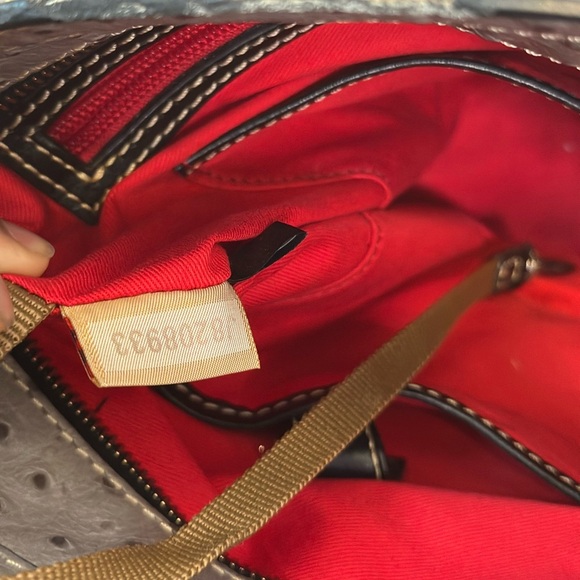 Dooney & Bourke Gray Ostrich Lexington Purse - Picture 11 of 17